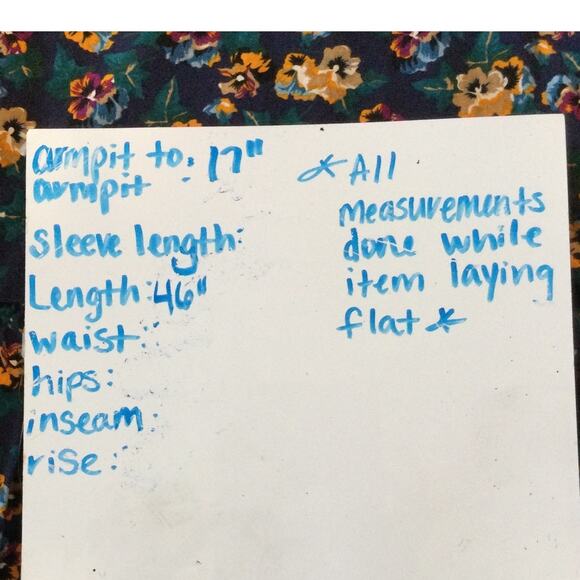 Vintage Womens Jumper Dress Size Small Blue Floral Pansy 90s Modest Fall Casual - Picture 3 of 8